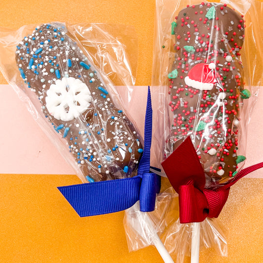 Chocolate Covered Marshmallow Pop - Christmas