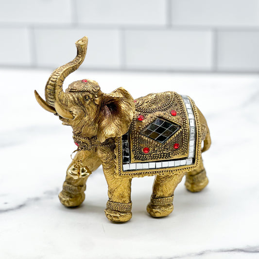 Gold Elephant Medium Gold Blanket