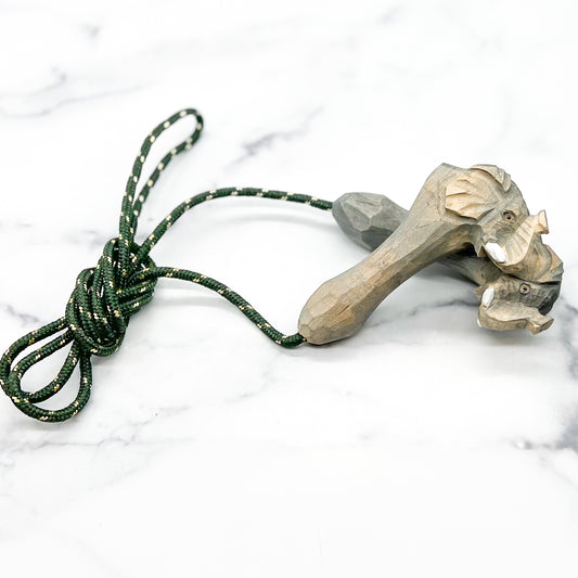 Hand Carved Elephant Jump Rope