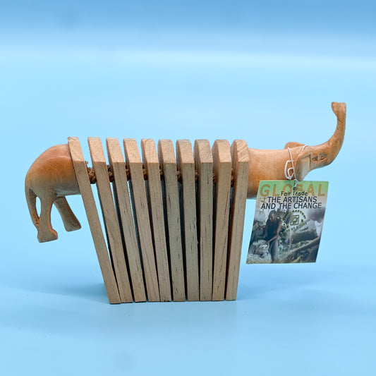 Accordion Shaker Elephant Wooden